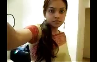 người da đỏ - dễ thương Cô gái sripping sari Vạch trần cô ấy thủ dâm