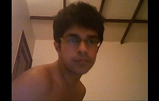 indian college boy shows off hard cock and cums