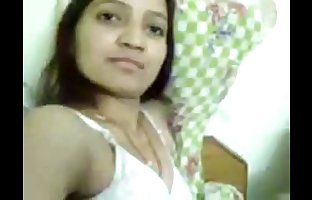 Indian college girl shows off with bf