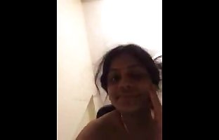 Sexy Tamil Girl Bhagya Plays with Boobs