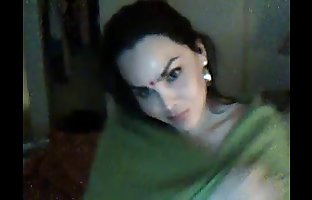 Indische lady auf Webcam