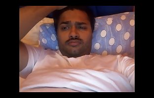 Indian man masturbates with a sock