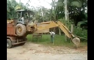 Load jcb without ramp