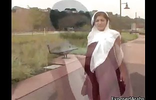 Horny Arab girl in a white scarf gets part4